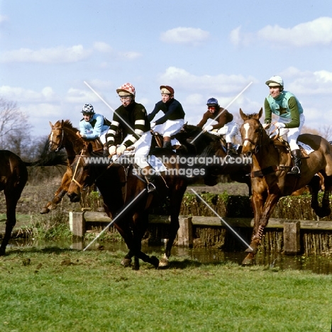 landing over  a fence at a point to point,  kimble
