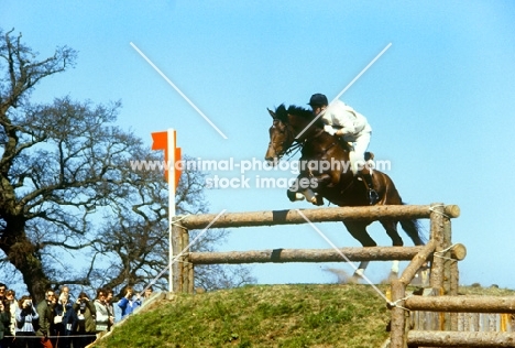 richard meade jumping in cross country at badminton