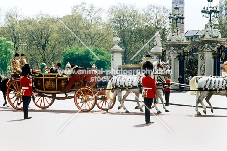 Queen Elizabeth in her carriage