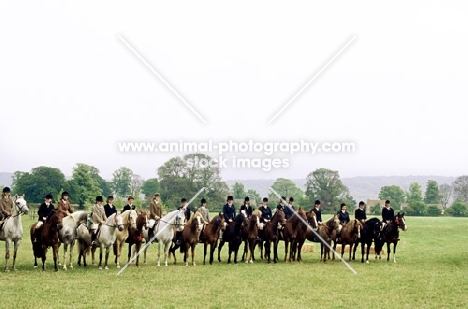 group of riders and ponies with the pony club