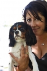 Picture of Cavalier King Charles Spaniel with woman