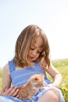 Picture of girl with kitten