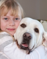 Picture of girl with Labrador