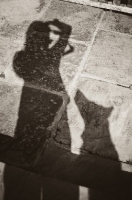 Picture of photographer and dog shadow