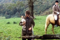 Picture of the terrier man and dog and spade with the vale of aylesbury hunt