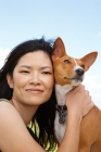 Picture of woman and her basenji