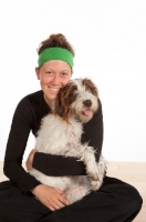 Picture of woman and her German Wirehaired Pointer