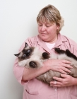 Picture of woman holding Ragdoll