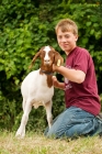 Picture of Young Boy with his Boer goat.